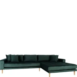 290x76x170 Samt Ecksofa im Skandi Design - Bonisa Sofas