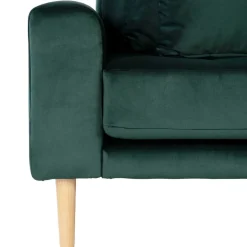 290x76x170 Samt Ecksofa im Skandi Design - Bonisa Sofas