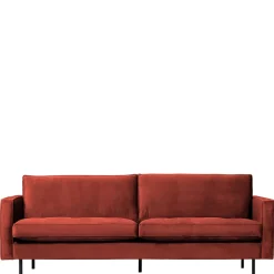 230x83x88 Samt Wohnzimmercouch in Kastanien Braun - Enzing Sofas