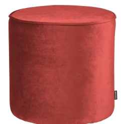 Best 46x46x46 Samthocker im Retro Style in Rot - Colin Hocker