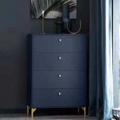 Outlet 80x117x40 Schlafzimmer Hochkommode elegant - Inbano Kommoden