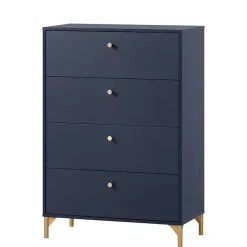 Outlet 80x117x40 Schlafzimmer Hochkommode elegant - Inbano Kommoden