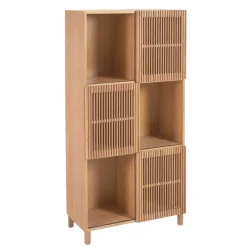 85x170x43 Schrank mit drei Lamellen Türen - Azuro Schränke