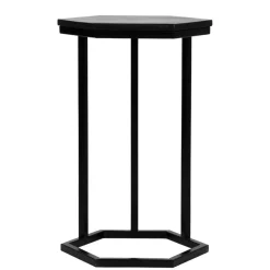 Sale 40x62x40 Sechseck Beistelltisch in Schwarz - Palium Tische