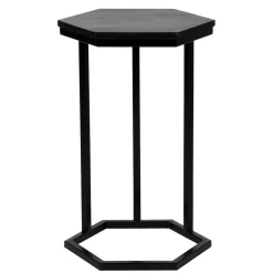 Sale 40x62x40 Sechseck Beistelltisch in Schwarz - Palium Tische