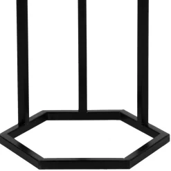 Sale 40x62x40 Sechseck Beistelltisch in Schwarz - Palium Tische