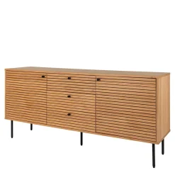 Best 150x75x40 Sideboard in Eiche Natur Furnier - Virona Sideboards