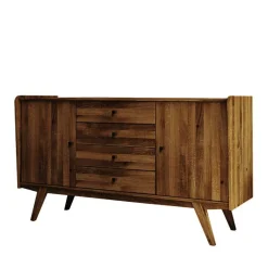 160x90x50 Sideboard in Nussbaumfarben lackiert - Nadelle Sideboards