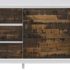 Best 165x68x35 Sideboard in Weiß & Kiefer dunkel - Chihu Sideboards