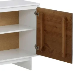 Best 165x68x35 Sideboard in Weiß & Kiefer dunkel - Chihu Sideboards