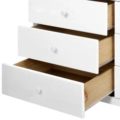 Best 130x80x45 Skandi Kommode mit sechs Schubladen - Etrinas Sideboards