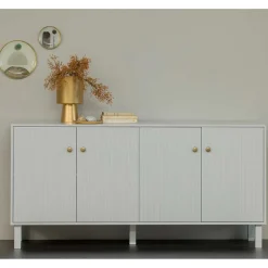 160x78x46 Skandi Sideboard 4-türig in Grau - Huvina Sideboards