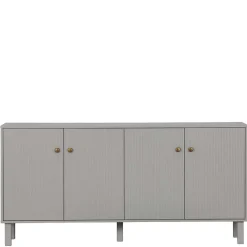 160x78x46 Skandi Sideboard 4-türig in Grau - Huvina Sideboards