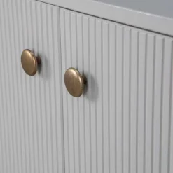 160x78x46 Skandi Sideboard 4-türig in Grau - Huvina Sideboards