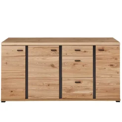 Sale 170x86x42 Teilmassives Sideboard mit Metallgriffen - Latenda Sideboards