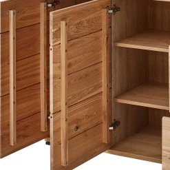 Sale 170x86x42 Teilmassives Sideboard mit Metallgriffen - Latenda Sideboards