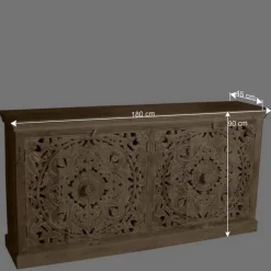 180x90x45 4-türiges Sideboard im Ethno Stil - Runiasa Sideboards