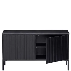 100x56x44 2-türiges TV Board in Schwarz - Gelvins Lowboards