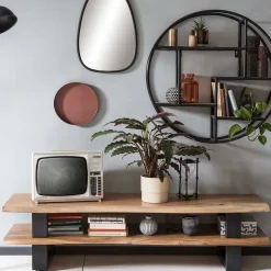 140x36x40 TV Tisch aus Akazie Massivholz - Varabera Tv & Hifi-Möbel|Lowboards