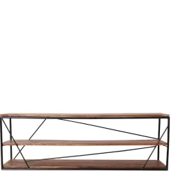 Best 140x47x40 TV Tisch Regal aus Massivholz & Stahl - Offia Tv & Hifi-Möbel|Lowboards