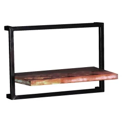 Best 50x35x25 Wandboard aus Altholz mit Metallrahmen - Jamaica Regale