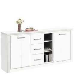 Best 170x82x35 Weißes Sideboard auf Sockel - Enzetra Sideboards