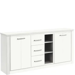 Best 170x82x35 Weißes Sideboard auf Sockel - Enzetra Sideboards