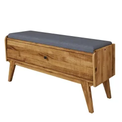 Clearance 112x52x37 Wildeiche Bank mit Klappe - Hardus Sitzbank