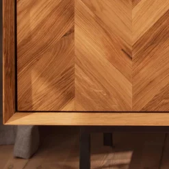 144x80x45 Wildeiche Schrank 3-türig & 3 Fächer - Kerfa Sideboards