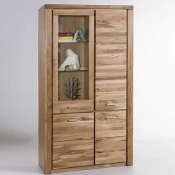 Best 108x200x40 Wohnraum Schrank aus Wildeiche - Maila Vitrinen