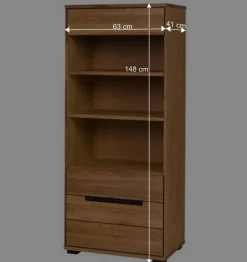 63x148x41 Wohnzimmerregal in Eiche - Sennya I Regale|Vitrinen