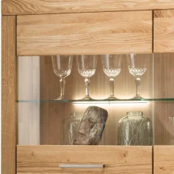 Best 118x141x40 Wohnzimmerschrank mit Glaseinsätzen - Loitons Vitrinen|Schränke