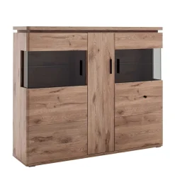 150x124x38 Wohnzimmerschrank mit Glas modern - Bekunion Highboards|Kommoden