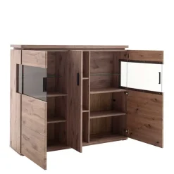 150x124x38 Wohnzimmerschrank mit Glas modern - Bekunion Highboards|Kommoden