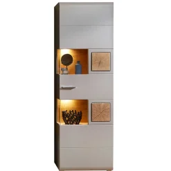 Best 65x205x37 Wohnzimmerschrank mit Glaseinsätzen - Fraguca I Vitrinen