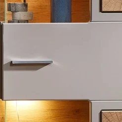 Best 65x205x37 Wohnzimmerschrank mit Glaseinsätzen - Fraguca I Vitrinen