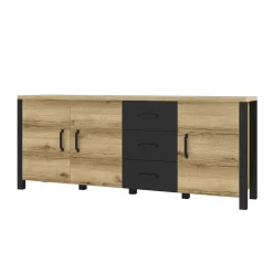 Sale 193x79x43 Zweifarbiges Sideboard in Eiche NB - Kanellas Sideboards