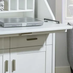 Zeitloser Sekretär Schrank in Weiß lackiert - Ballon Tische