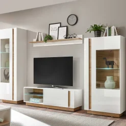 New Zweifarbige Wohnzimmer Möbel Kombi - Myrda (vierteilig) Wohnwände