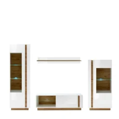 New Zweifarbige Wohnzimmer Möbel Kombi - Myrda (vierteilig) Wohnwände