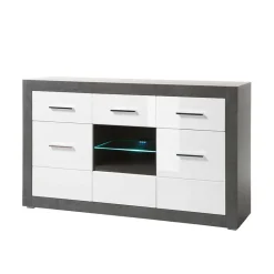 Outlet Zweifarbiges Design-Sideboard 97cm hoch - Istensa Sideboards