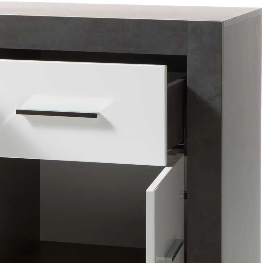 Outlet Zweifarbiges Design-Sideboard 97cm hoch - Istensa Sideboards