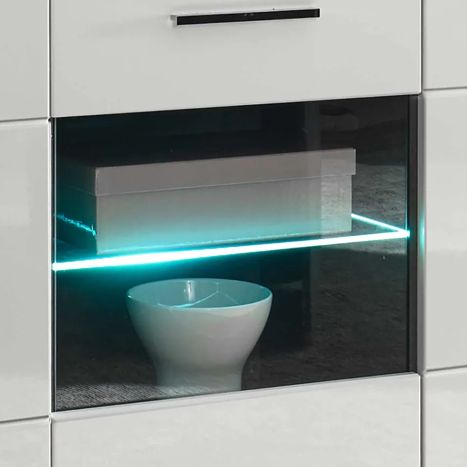 Outlet Zweifarbiges Design-Sideboard 97cm hoch - Istensa Sideboards