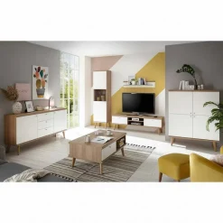 New Zweifarbiges Wohnzimmer Möbel Set - Cablos (sechsteilig) Wohnwände