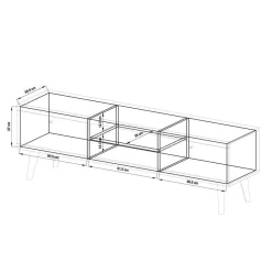 New Zweifarbiges Wohnzimmer Möbel Set - Cablos (sechsteilig) Wohnwände