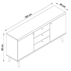 New Zweifarbiges Wohnzimmer Möbel Set - Cablos (sechsteilig) Wohnwände
