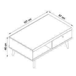 New Zweifarbiges Wohnzimmer Möbel Set - Cablos (sechsteilig) Wohnwände
