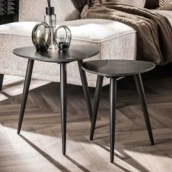Zweisatz Beistelltisch mit Keramikplatte - Yaliaz (zweiteilig) Tische