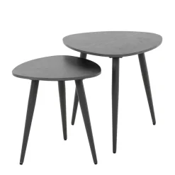 Zweisatz Beistelltisch mit Keramikplatte - Yaliaz (zweiteilig) Tische