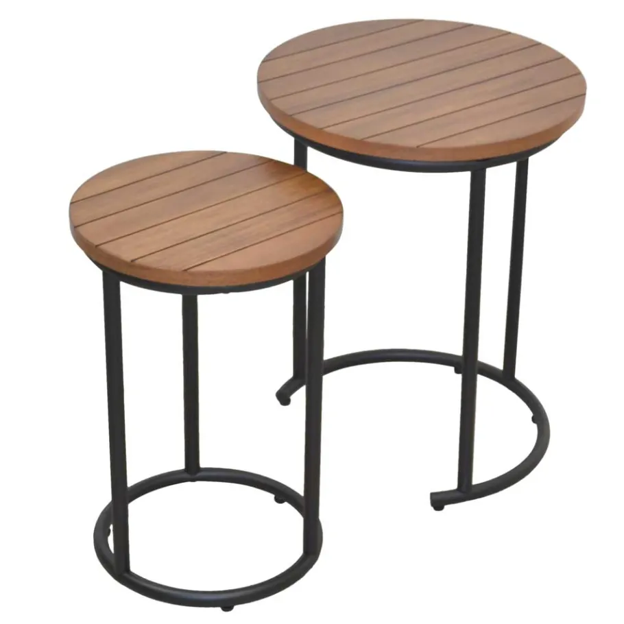 New Zweisatztisch in Walnuss Braun - Elefontra (zweiteilig) Tische